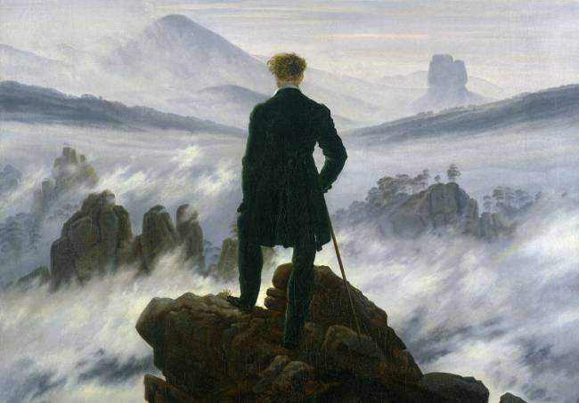 le voyageur contemplant une mer de nuages par thibault gond