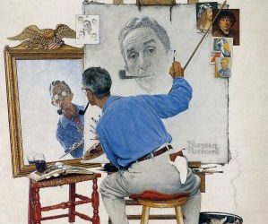 Le triple autoportrait de Norman Rockwell